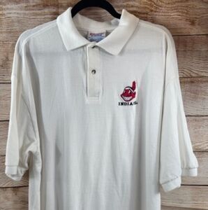 Cleveland Indians Vintage Hanes Men's Polo Shirt Size XXL